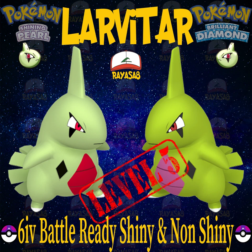 Pokemon Larvitar Shiny 6iv and Non Brilliant Diamond and Shining Pearl