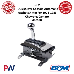 B&M Ratchet Automatic Shifter w / QuickSilver Console For 1973-1981 Chevy Camaro - Picture 1 of 6