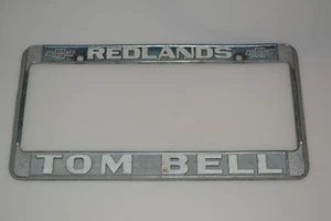 SELTENER VINTAGE TOM BELL CHEVROLET REDLANDS CA METALLHÄNDLER KENNZEICHENRAHMEN - Bild 1 von 4
