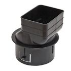 Universal Downspout To Drain Pipe Tile Adapter Black 2X3x4