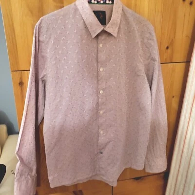 John Lennon Purple Floral Men's Dress Shirt Size Medium - Image 1 of 4