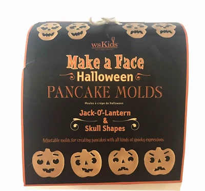WILLIAMS SONOMA Halloween Moldes para Panqueques Ajustables Jack o Linterna y Calavera NUEVO Foto 1 de 4