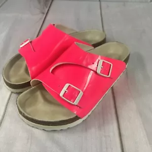 OPENING CEREMONY X BIRKENSTOCK FLURO PATENT ZURICH Pink SANDALS 37 $165 - Picture 1 of 9