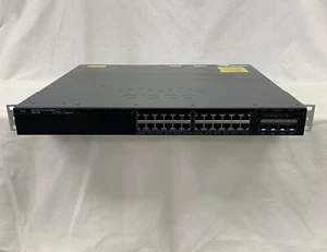 Cisco Catalyst WS-C3650-24PS-S 1 RU Ethernet PoE+ and 4x1G Uplink Ports Switch - - Picture 1 of 6