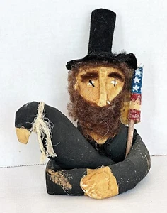 Abraham Lincoln Plüschpuppe 16. amerikanischer Präsident dekorativ 8 cm - Bild 1 von 5