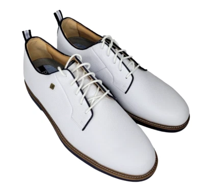 NEW- FootJoy Dryjoys Premiere Series "Field" Golf Shoes, White/ Navy, 11 M - Image 1 of 4