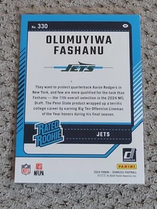 2024 Panini Donruss Football Red Pandora Rated Rookie #330 Olumuyiwa Fashanu - Picture 1 of 1