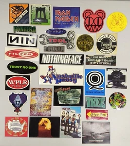 30 Vintage Lot 90s 2000s Heavy Metal Music Rock Band Sticker Decals Cards Patch - Picture 1 of 20