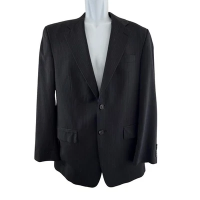 Vintage Chaps Ralph Lauren Jacket Mens 38R Pinstripe Wool Cashmere Blazer 90s - Image 1 of 4