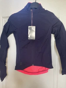 RAPHA Women’s SOUPLESSE RAIN JACKET-Dark Navy/High Vis Pink Size XX SMALL - NWT - Picture 1 of 12