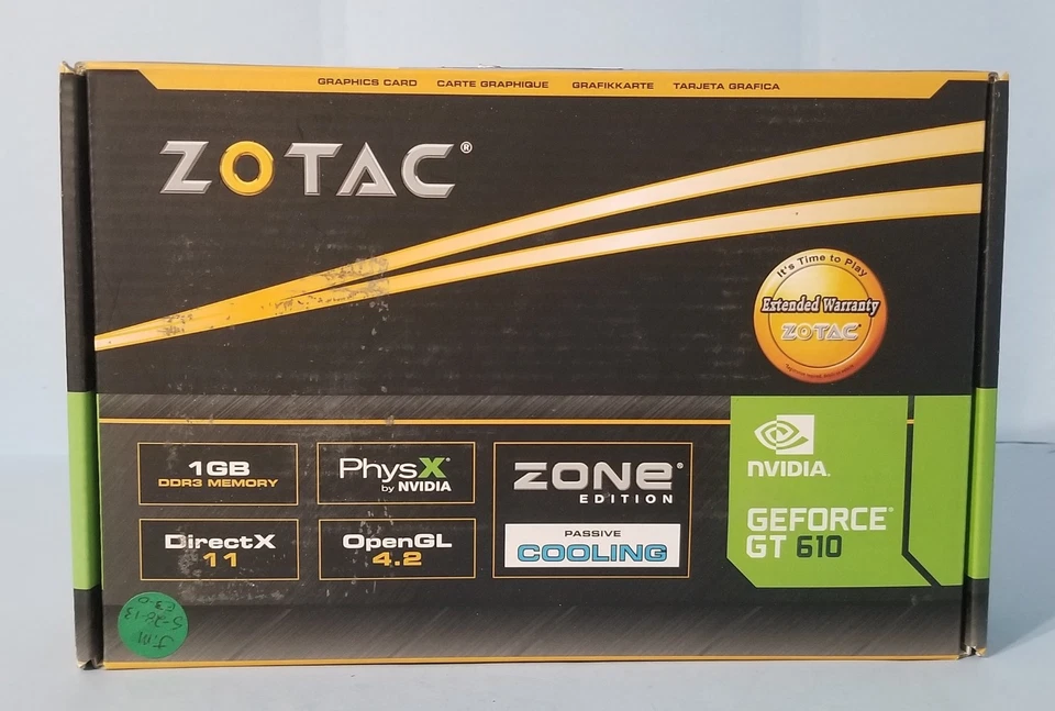 Zotac Nvidia GeForce GT 610 1GB 64BIT GDDR3 Video Card ZT-60603 - Image 1 of 4