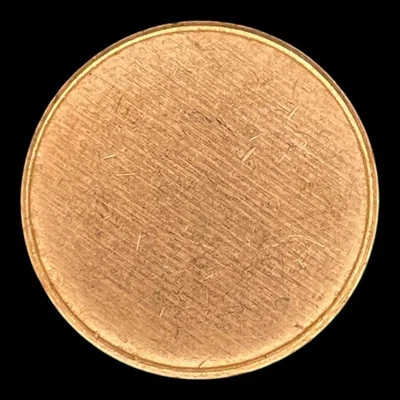 Blank Planchet Cent Copper Plated Zinc 2.5g Post-1982 Genuine Mint Error Coin - Image 1 of 2