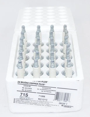 Paquete de 24 bujías Champion 71S Copper Plus 71 RC12YC a granel Foto 1 de 4