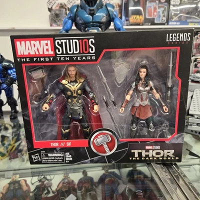 Marvel Legends Studios Los primeros diez años Thor y Sif 6" Figura Paquete de 2 Hasbro Foto 1 de 2