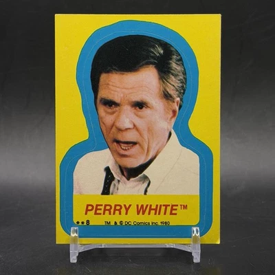 1980 Topps #8 Superman II Puzzle Stickers Perry White Vintage Trading Card - Image 1 of 2