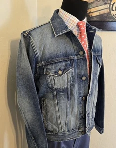 Ralph Lauren Denim and Supply Giacca Jeans Uomo Large (L) Denim Lavato Distressed - Foto 1 di 20