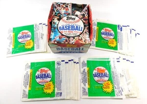 Caja de exhibición vacía Topps 1981 con 36 envoltorios de cera - Imagen 1 de 5