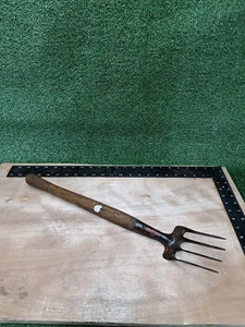 Vintage Brades Skelton Hand Fork Garden Tool With Long Wood Handle (#314) - Picture 1 of 10