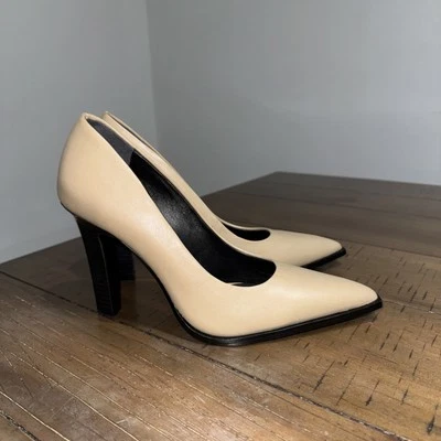 Zapatos Reiss para mujer 38EU Ada Court Pump cuero tostado punta cuadrada talla 7,5 EE. UU. - Imagen 1 de 4
