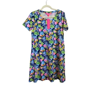 Vestido Lilly Pulitzer Disney Cody Manga Corta Talla Mediana Nuevo con Etiquetas Algodón Pima - Imagen 1 de 7