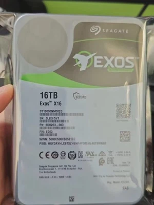 New ST16000NM002G Seagate 16TB Exos X16 3.5 512e SAS 12Gbs Enterprise Hard Drive - Image 1 of 4