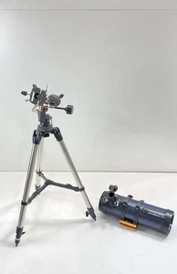 Celestron Blue Reflector AstroMaster 114 EQ Telescope Equatorial Mount Tripod - Picture 1 of 6