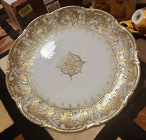 Vintage Nippon Plate with Design Gold Moriage OCCO 9"    - Picture 1 of 10