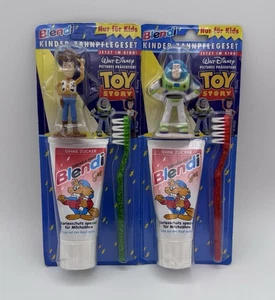 Vintage Toy Story Blendi Zahnpasta Zahnbürste Figur Buzz Woody Germany Neu Disney - Bild 1 von 4
