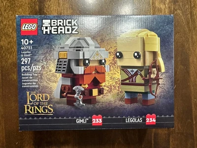 LEGO 40751 Lord of the Rings Legolas & Gimli Brickheadz - Image 1 of 2