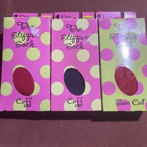 Girls’ Slipper Sock 3-Pack Size Medium - Picture 1 of 1