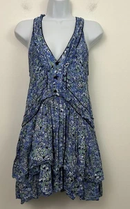 Poupette St Barth Mae Mini Dress Size S Blue - Picture 1 of 12
