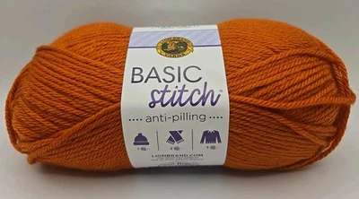 Hilo antipilling marca Lion Basic Stitch color calabaza 100 % acrílico #4 mediano Foto 1 de 4