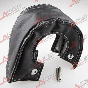 T25 T28 GT28 GT30 GT35 T37 T3 Exhaust Turbo Blanket Wrap Heat Shield Black - Picture 1 of 5