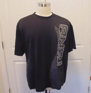 AND1 "The Official Brand for Ballers" SS Shirt -Black w/Gray -Men Size 3XL - Picture 1 of 6