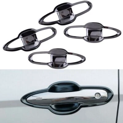 8 peças tampa preta para acabamento de tigela de maçaneta de porta externa de carro para Toyota Camry 2018-2025 - Imagem 1 de 4