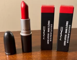 MAC Luster Lipstick~ #502 Cockney ~0.1 oz /3 g Full Sz NIB Lot of 2 - Picture 1 of 7