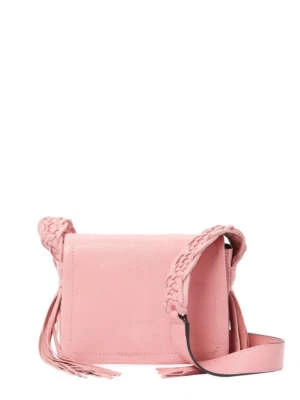 New Authentic Rebecca Minkoff Wendy Small Leather Fringe Crossbody Guava Pink Foto 1 de 4