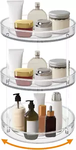 3 Tier Lazy Susan Turntable Spice Rack Organizer for Kitchen Cabinet, Farmhouse - Picture 1 of 7