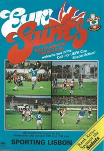 SOUTHAMPTON V SPORTING LISBON UEFA CUP 2ND RD 21 OCTOBER 1981 ~ FREE POSTAGE!! - Picture 1 of 1