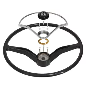 Schwarzes Lenkrad mit Hornknopfring für 1962-1971 Volkswagen Modelle - Bild 1 von 10
