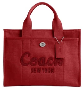 ❤️Bolso de Mano Coach Cargo Plateado/Rojo 1941 - Imagen 1 de 4