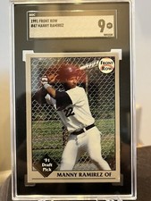 Manny Ramirez 1991 Front Row Draft Picks SGC 9 & Full Set '91 Front Row Draft