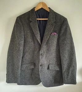 Marks & Spencer 38" Wool Moon Tweed Blazer Jacke Anthrazit Grau Country Sportlich - Bild 1 von 14