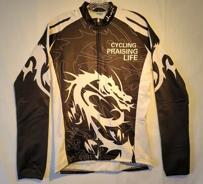 Велосипедная куртка Cheji с флисовой подкладкой «Велоспорт восхваляет жизнь» женская XL Dragon Graphi - Изображение 1 из 4