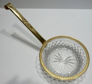 Beau POELON Ancien en Cristal et Métal doré Marquise de Sévigné - Imagen 1 de 7