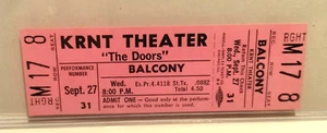 "THE DOORS" - 1967 FULL & UNBENUTZT CONCERT TICKET - DES MOINES, IOWA - AUTHENTIC - Bild 1 von 2
