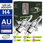 H4 Hb2 100w Led Car Headlight Light Conversion Globes Bulbs Beam Kit Fanless