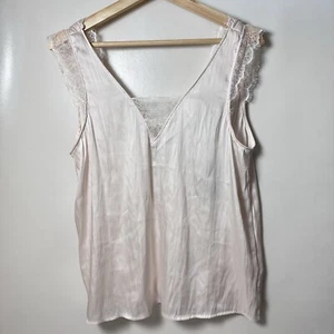 Lulus Top Camisole Lacey Light Blush Pink Blouse Cami Sexy Coquette Romantic L - Picture 1 of 9