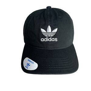 NEW adidas Originals Relaxed Fit Strapback Hat Black White BH7139 Women’s