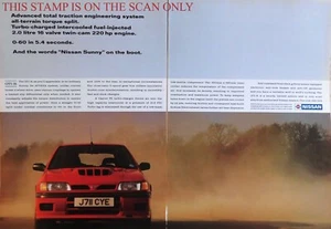 Nissan SUNNY 'GTI-R' 2.0L 16v Motor Car ADVERT : Original 1992 Print Ad E16/42 - Picture 1 of 1